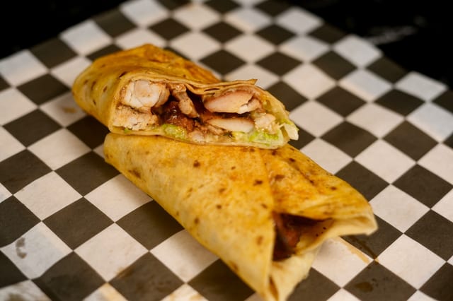 Pakistani Paratha Roll w/ Fries.